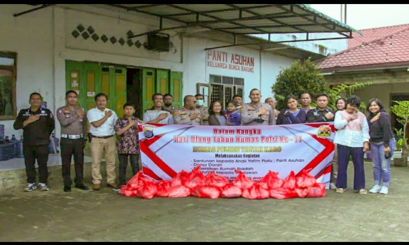 Sambut HUT Humas Polri Ke 71, Polres Tanah Karo Kunjungi Panti Asuhan ...