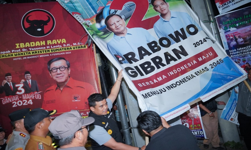 Memasuki Minggu Tenang, Bobby Nasution Pimpin Penertiban APK di Seluruh Kota Medan
