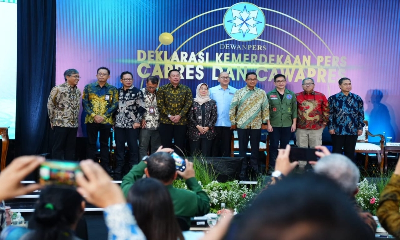Panglima TNI Diwakili Kapuspen TNI Hadiri Deklarasi dan Penandatanganan Komitmen Bersama Kemerdekaan Pers