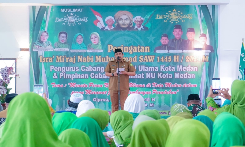 Peringatan Isra Mikraj Nabi Muhammad SAW 1445 H, Bobby Nasution Bersyukur Pemilu Kondusif